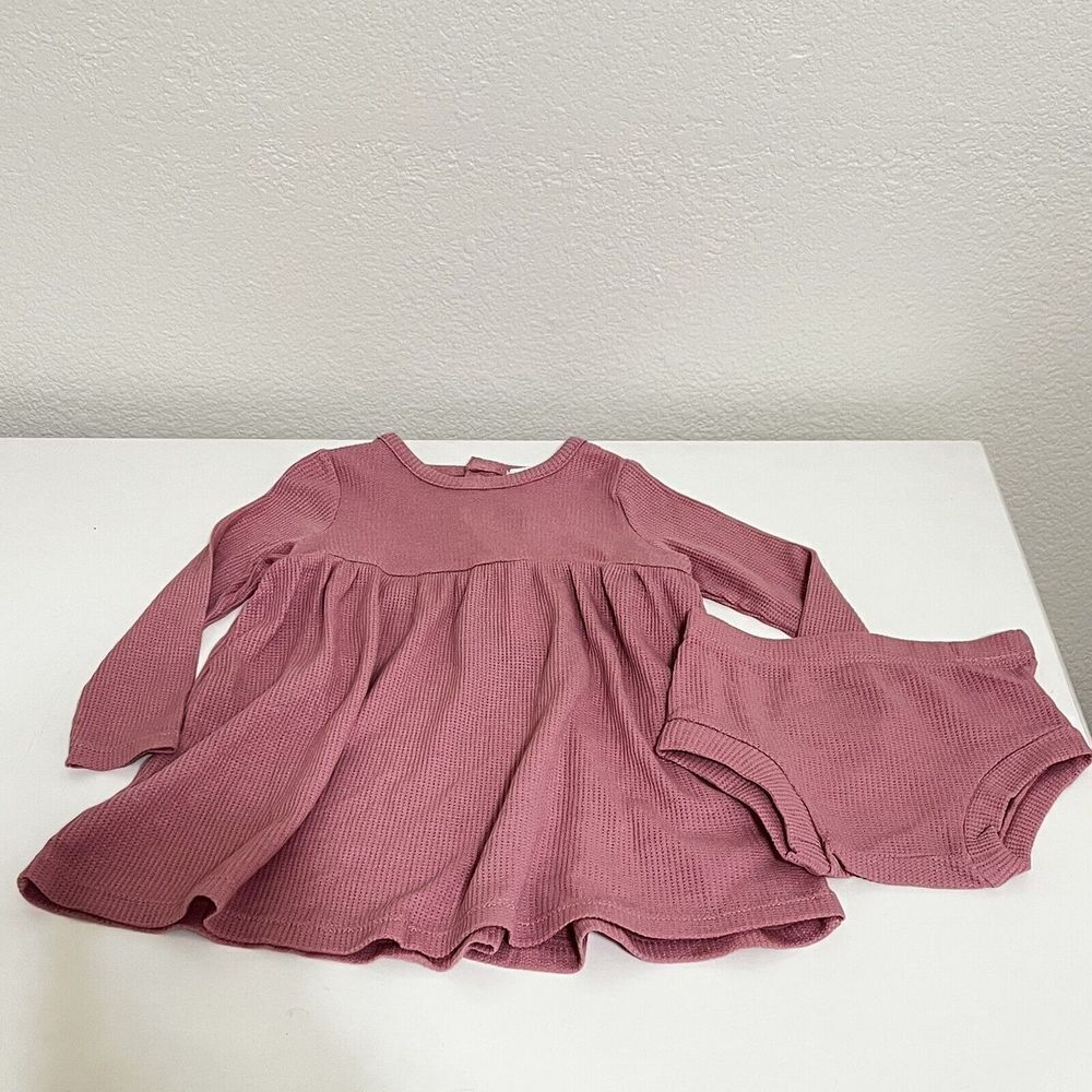 Angel Dear Brandied Apricot Dress & Bloomer Set Girls Size 12-18 Months NWT